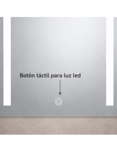 Espejo Led Táctil Vertical 60x80 Dimerizable ZC